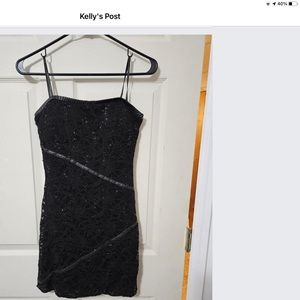 Papaya Black Dress Short Lined Size M